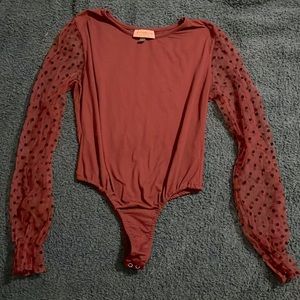 Sheer Sleeve Bodysuit